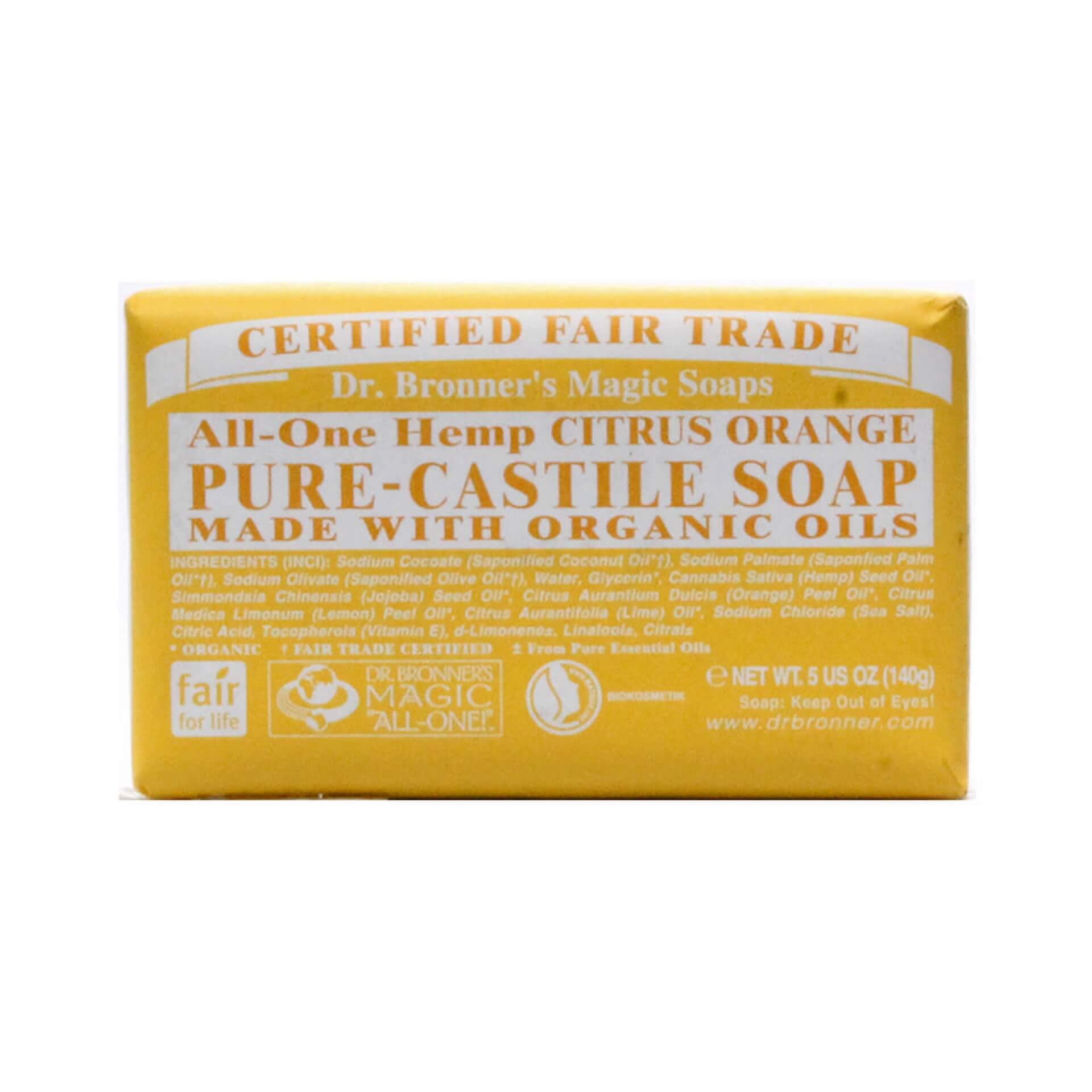 ドクターブロナー マジックソープ(固形) シトラスオレンジ 140g