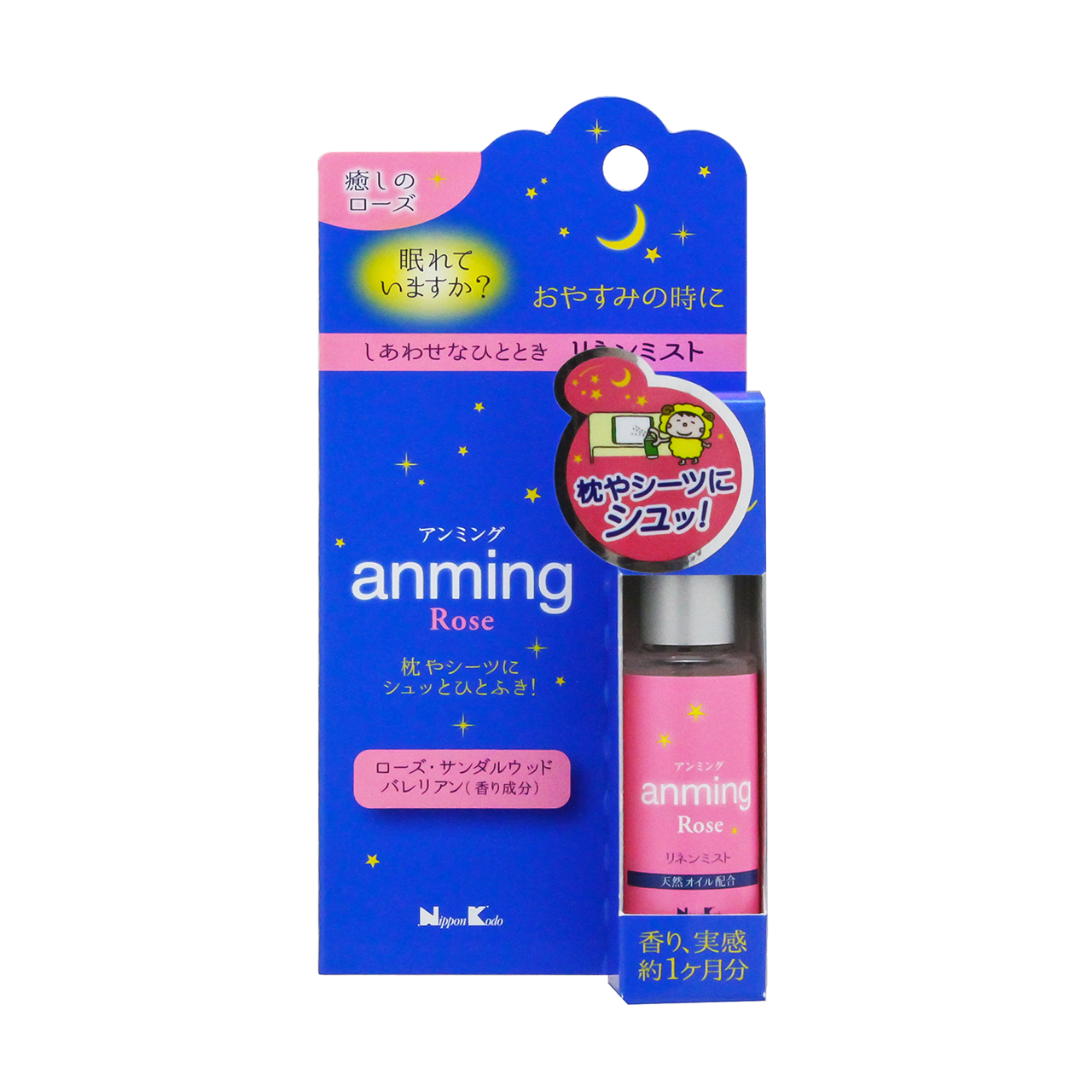 日本香堂 アンミング リネンミスト ローズ 15ml