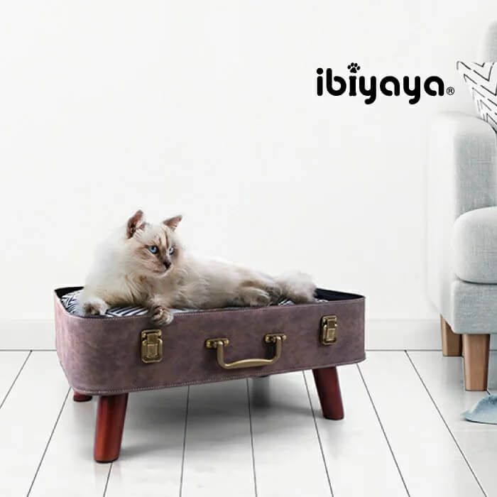 ibiyaya イビヤヤ ヴィンテージ レトロ スーツケース ペットベッド