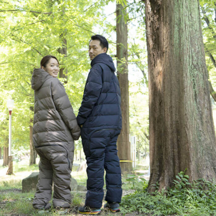 プレーディドック 動ける寝袋 ランス産ホワイトダック羽毛使用